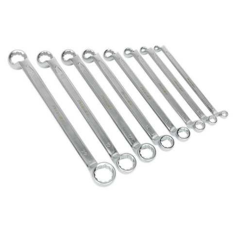 Sealey 8pc Offset Double End Ring Spanner Set - A