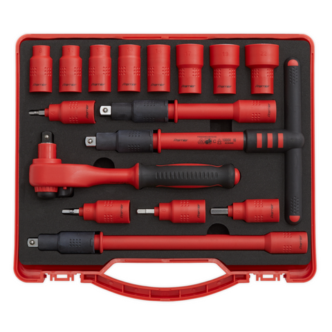 Sealey 16pc 3/8"Sq Drive Insulated Socket Set - VDE Approved - B