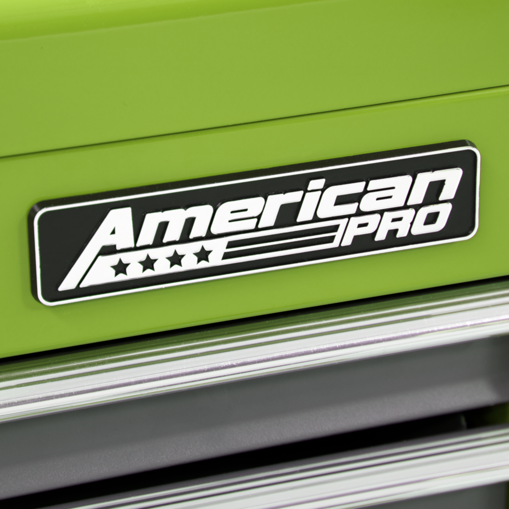 Sealey AP22309BBHV American Pro 3 Drawer Middle Add On Tool Chest Storage Box with Ball Bearing Slides Green Grey
