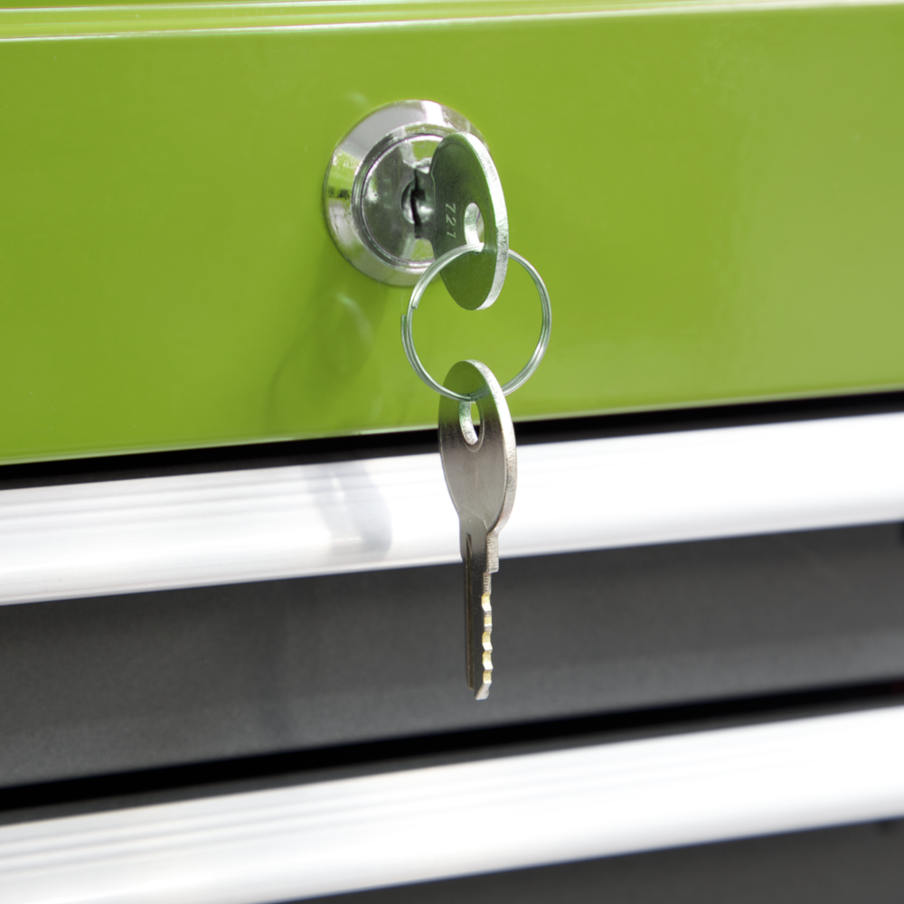 Sealey AP22309BBHV American Pro 3 Drawer Middle Add On Tool Chest Storage Box with Ball Bearing Slides Green Grey