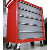 Sealey 5 Drawer Rollcab with Ball-Bearing Slides - Red/Grey - A