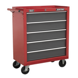 Sealey 5 Drawer Rollcab with Ball-Bearing Slides - Red/Grey - A