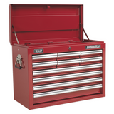 Sealey 10 Drawer Topchest with Ball Bearing Slides - Red - B