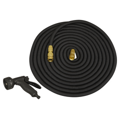 Sealey GH15E Expandable Flexible Garden Water Cleaning Hose 17mm 15m - Black