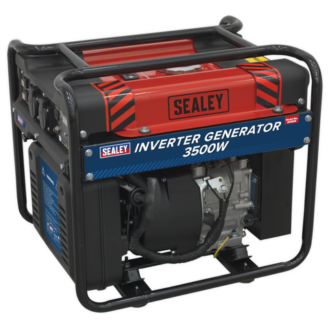 Sealey 4-Stroke Engine Petrol Inverter Generator 3500W - B
