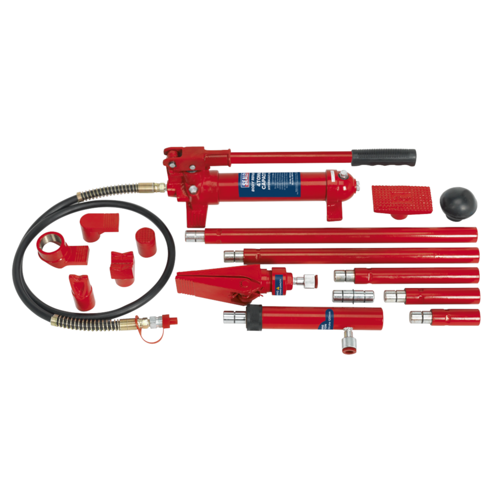 Sealey RE97/4 4 Tonne Snap Type Hydraulic Garage Workshop Body Repair Kit