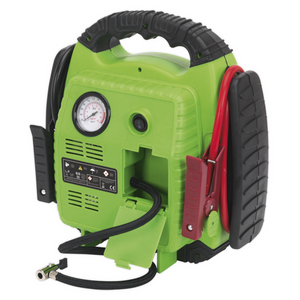 Sealey RS1322HV RoadStart Emergency Power Pack Vehicle Roadside Battery Charger Jump Lead Booster Starter 12V 900 Amps with Air Compressor Green