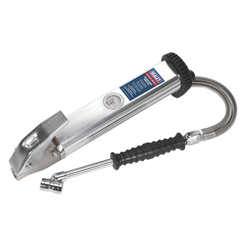 Sealey Long Type Tyre Inflator with Twin Push-On Connector - A