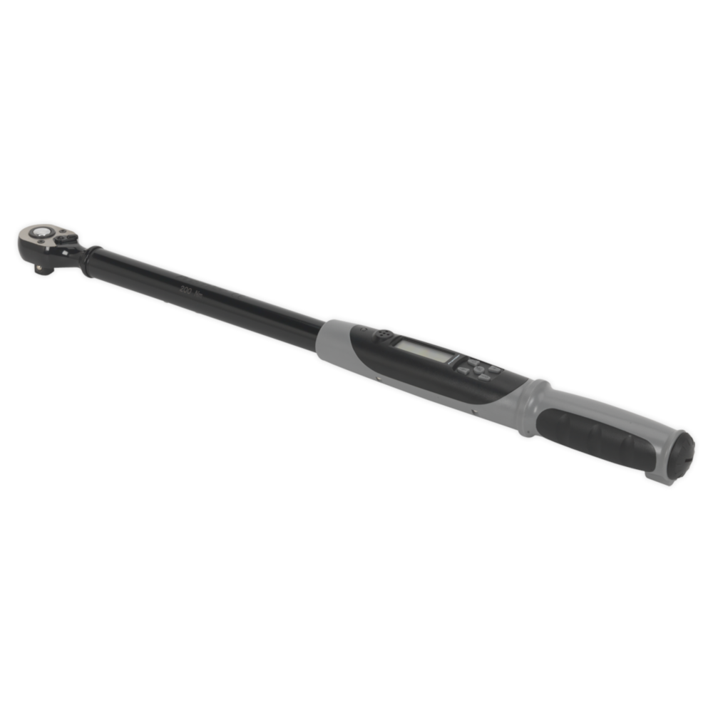 Sealey STW306B 1/2in Sq Drive Digital Torque Wrench with Angle Function 20-200Nm Black Series