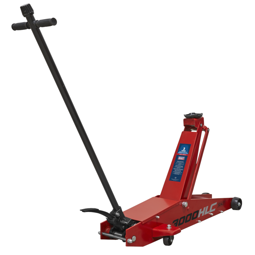 Sealey 3000HLC 3 Tonne Long Reach High Lift Garage Commercial Vehicle Lift Trolley Jack Red