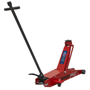Sealey 3000HLC 3 Tonne Long Reach High Lift Garage Commercial Vehicle Lift Trolley Jack Red