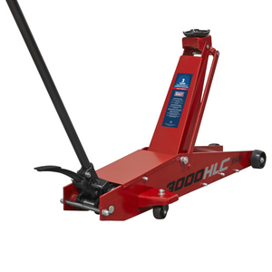 Sealey 3000HLC 3 Tonne Long Reach High Lift Garage Commercial Vehicle Trolley Jack Red
