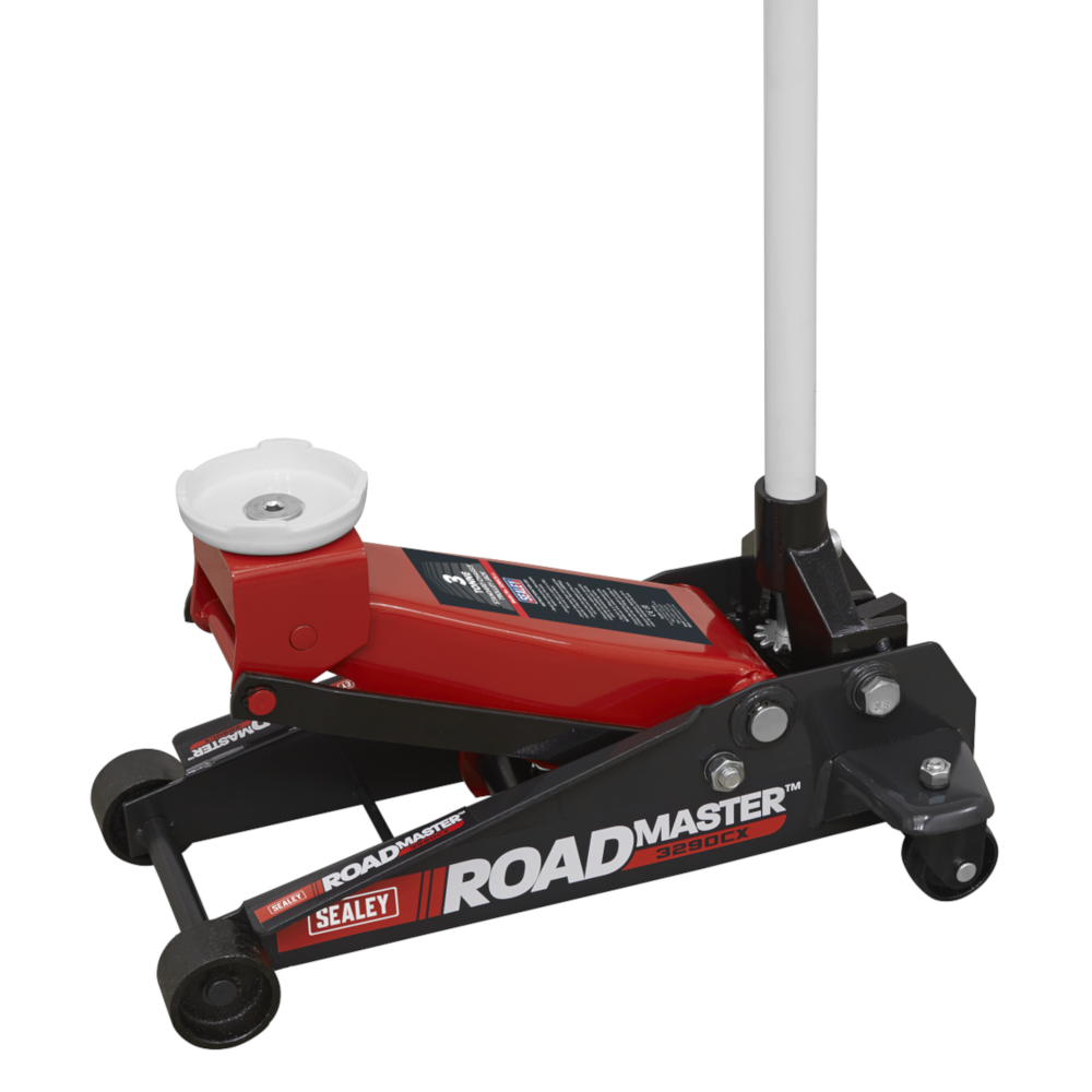 Sealey 3290CX 3 Tonne Standard Chassis Garage Workshop Vehicle Lifting Trolley Jack Red