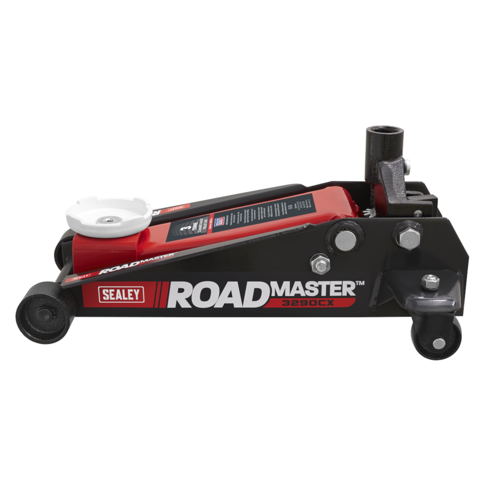 Sealey 3290CX 3 Tonne Standard Chassis Garage Workshop Vehicle Lifting Trolley Jack Red