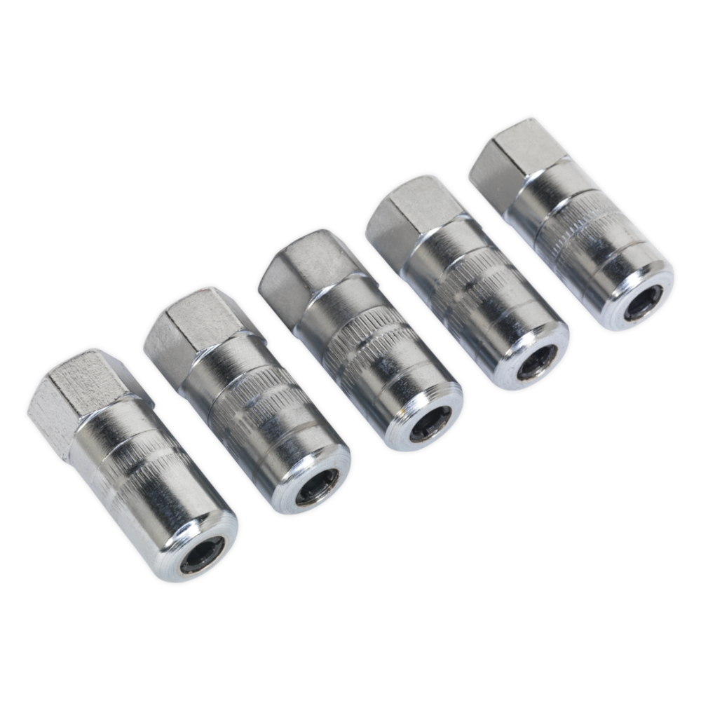 Sealey 4-Jaw Heavy-Duty Grease Gun Connectors (1/8"BSP 5 Pack)