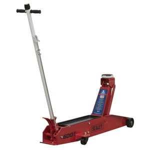 Sealey 5001 5 Tonne Heavy Duty Long Reach Garage Workshop Vehicle Lifting Trolley Jack Red