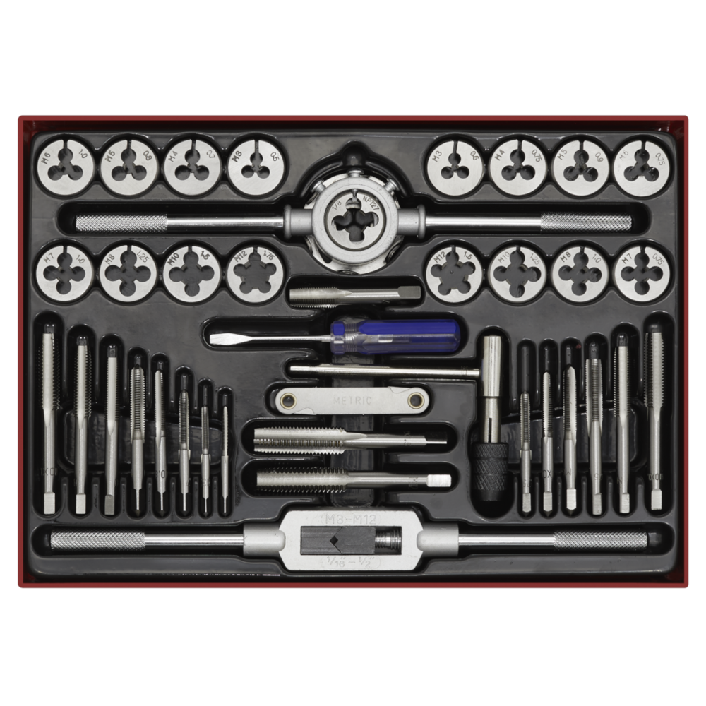 Sealey AK3040 40 Piece Tap & Die Set Split Dies