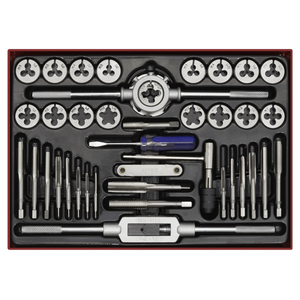 Sealey AK3040 40 Piece Tap & Die Set Split Dies