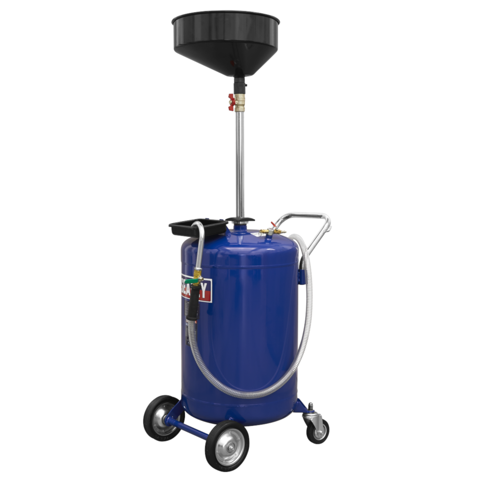 Sealey AK458DX Mobile Oil Fluid Drainer 110 Litre Air Discharge