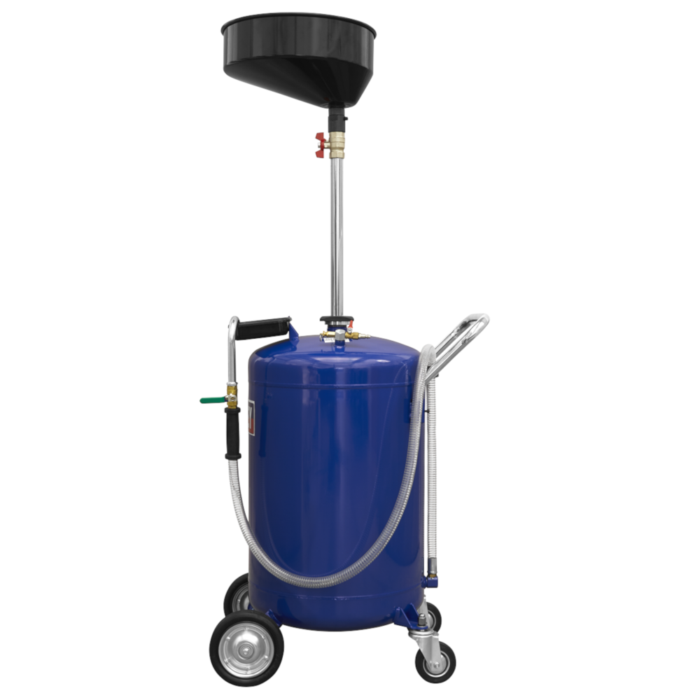 Sealey AK458DX Mobile Oil Fluid Drainer 110 Litre Air Discharge