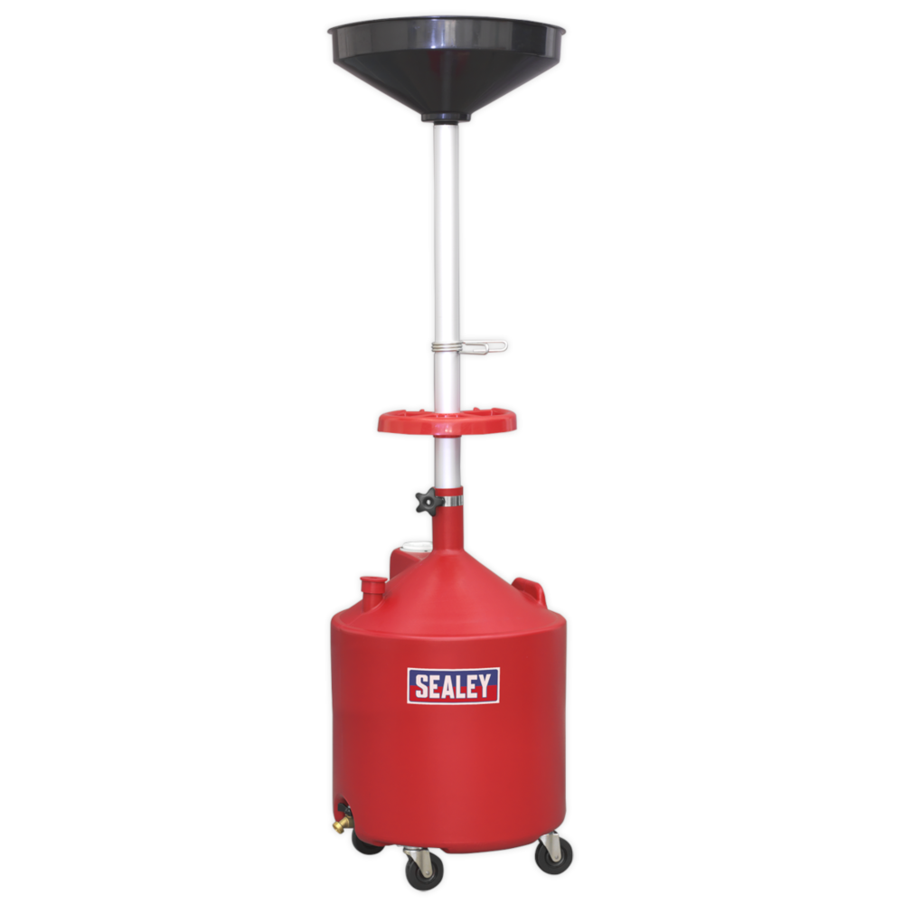 Sealey AK80D Mobile Oil Fluid Drainer 80 Litre Gravity Discharge