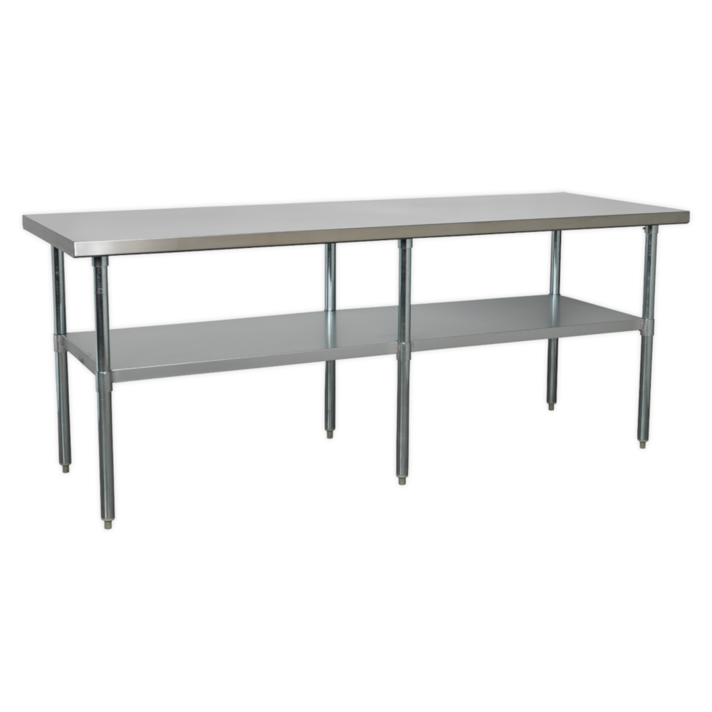 Sealey AP2184SS Stainless Steel Worktop Garage Workshop Workbench 2135mm