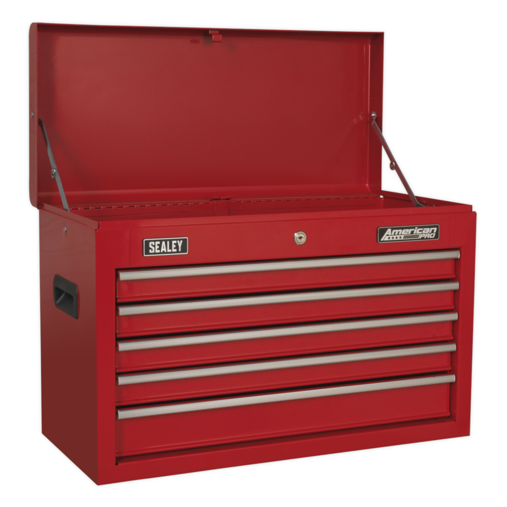 Sealey 5 Drawer Topchest with Ball-Bearing Slides - Red - B