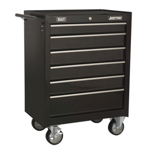 Sealey AP226B American Pro 6 Drawer Roller Tool Cabinet Storage Box with Ball Bearing Slides Black