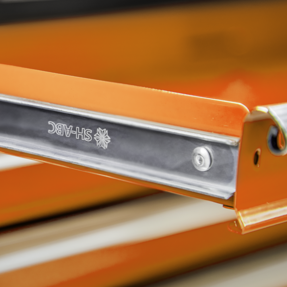 Sealey AP22O American Pro 6 Drawer Top Tool Chest and Roller Tool Cabinet Storage Box Combination with Ball Bearing Slides Orange