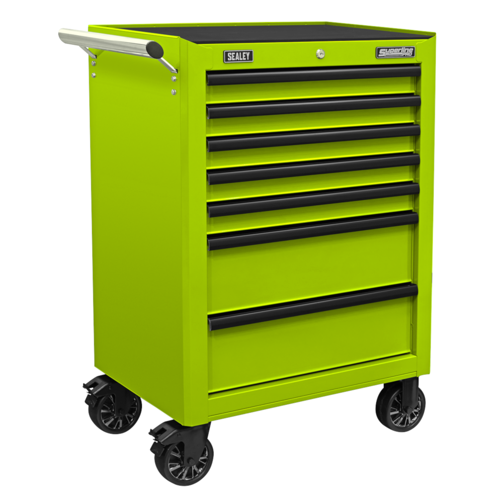 Sealey AP26479THV 7 Drawer Rollcab with Ball Bearing Slides Green Black