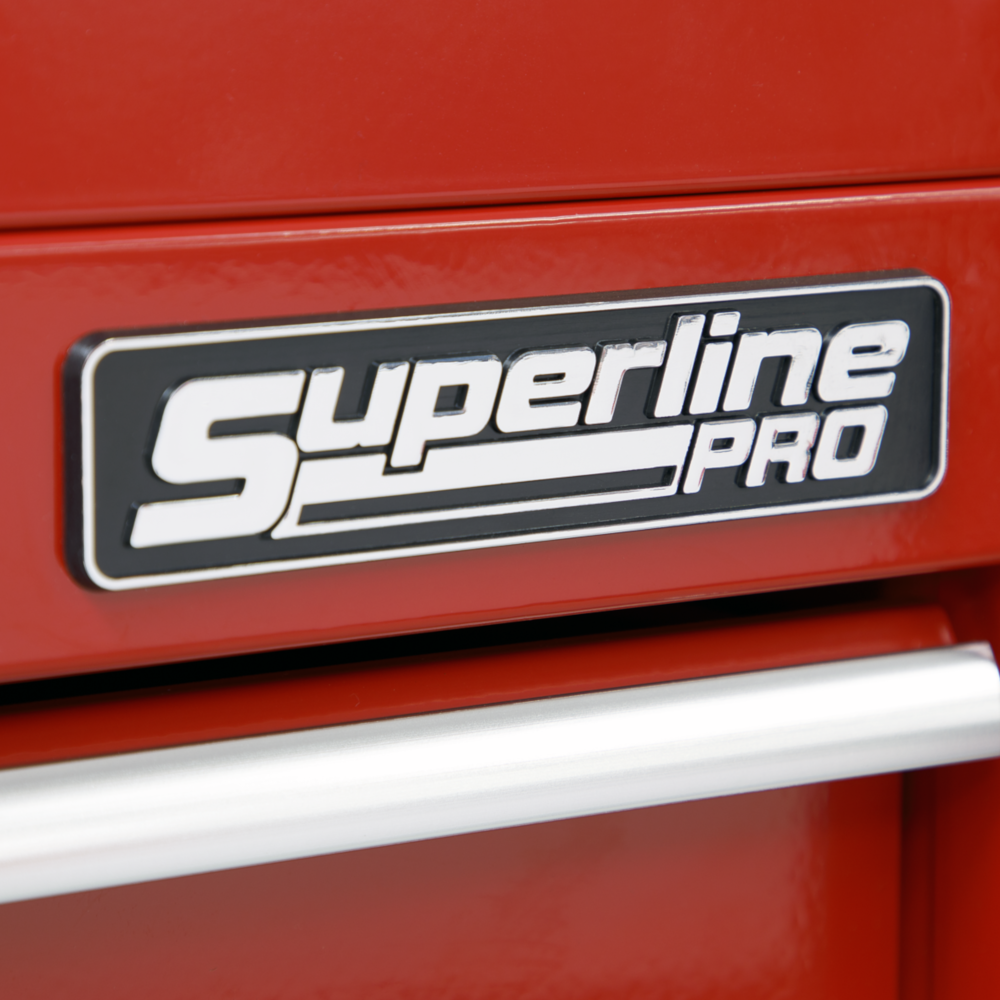 Sealey AP3401 Superline Pro 4 Drawer Top Tool Chest Storage Box with Ball Bearing Slides Red