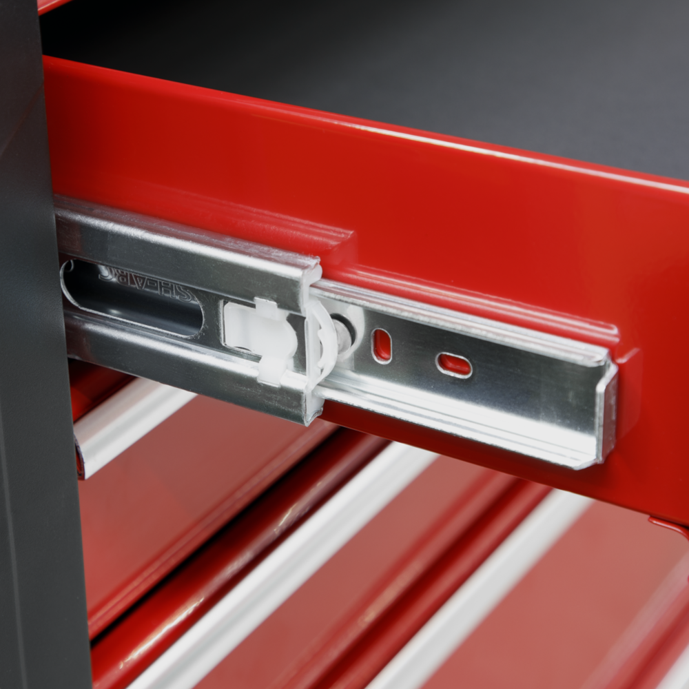 Sealey AP3401 Superline Pro 4 Drawer Top Tool Chest Storage Box with Ball Bearing Slides Red
