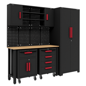Sealey APMS12OP American Pro Complete Modular Heavy-Duty Tool Storage Box Garage Workshop System with 2 Mobile Trolleys