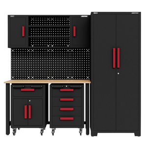 Sealey APMS12OP American Pro Complete Modular Heavy-Duty Tool Storage Box Garage Workshop System with 2 Mobile Trolleys