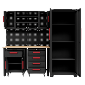 Sealey APMS12OP American Pro Complete Modular Heavy-Duty Tool Storage Box Garage Workshop System with 2 Mobile Trolleys