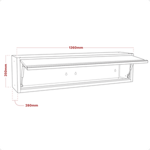 Sealey APMS68 Superline Pro Modular Heavy-Duty Wall Mounted Tool Storage Box Garage Workshop Cabinet Unit 1360mm