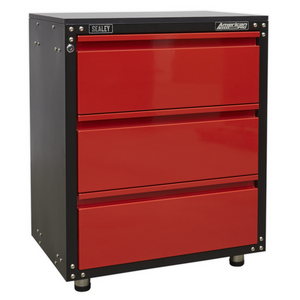 Sealey APMS82 American Pro Modular Heavy-Duty Floor Mounted&nbsp;Tool Storage Box Garage Workshop Cabinet with Worktop 665mm