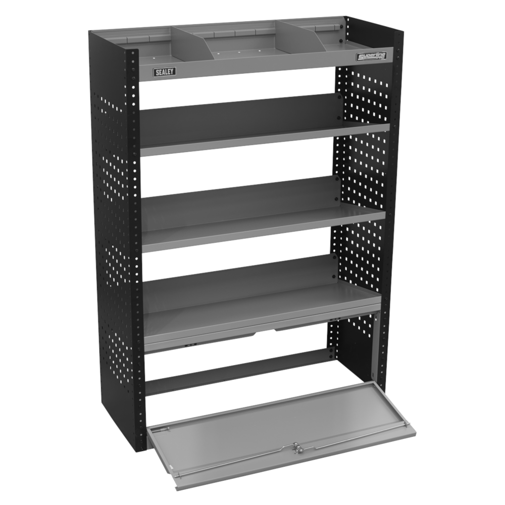 Sealey APMSVCOMBO2 Superline Pro Modular Slanted Shelf Tool Organizer Van Storage Unit System