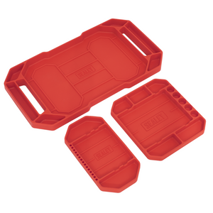 Sealey APNST4 Flexible Rubber Non Slip Tool Storage Tray Mat, Pack of 3