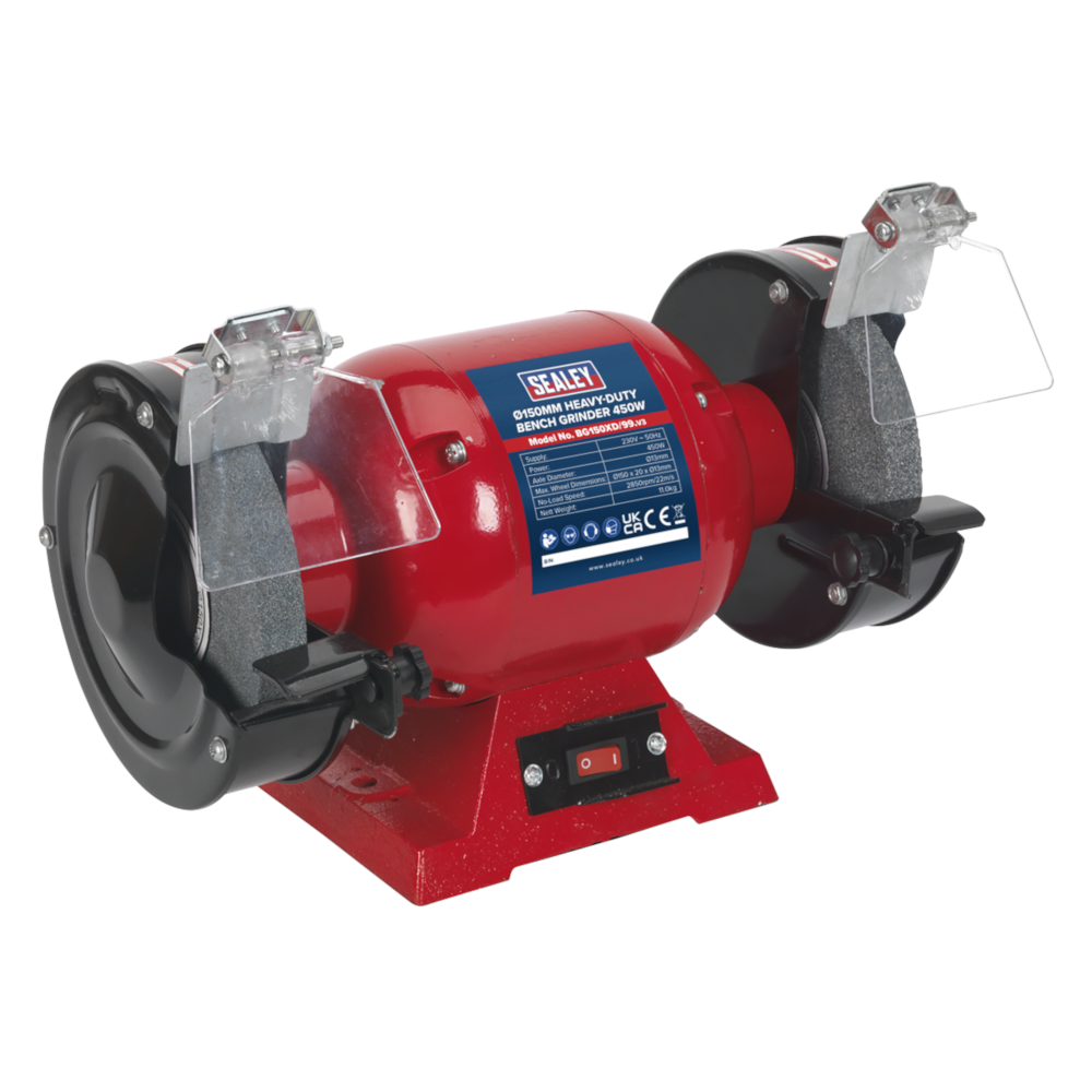 Sealey BG150XD/99 Bench Mounted Garage Worktop Grinder 150mm 450W 230V