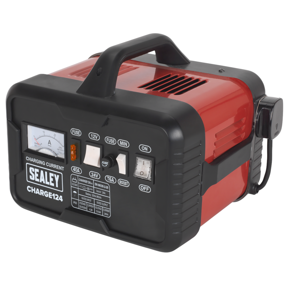 Sealey CHARGE124 Vehicle Battery Charger 8 Amp 12V 24V