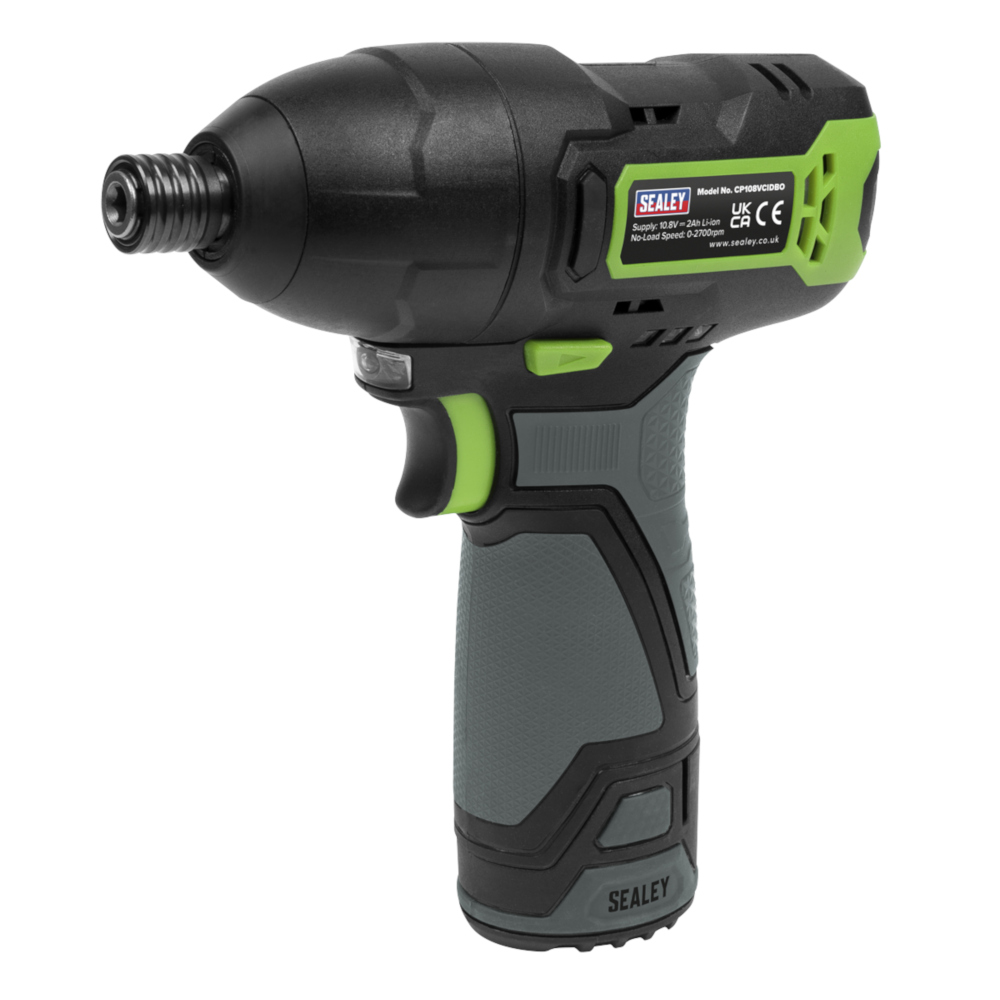 Sealey CP108VCID SV10.8 Series 1/4" Hex Cordless Impact Driver 10.8V with 2.0Ah Battery & Charger