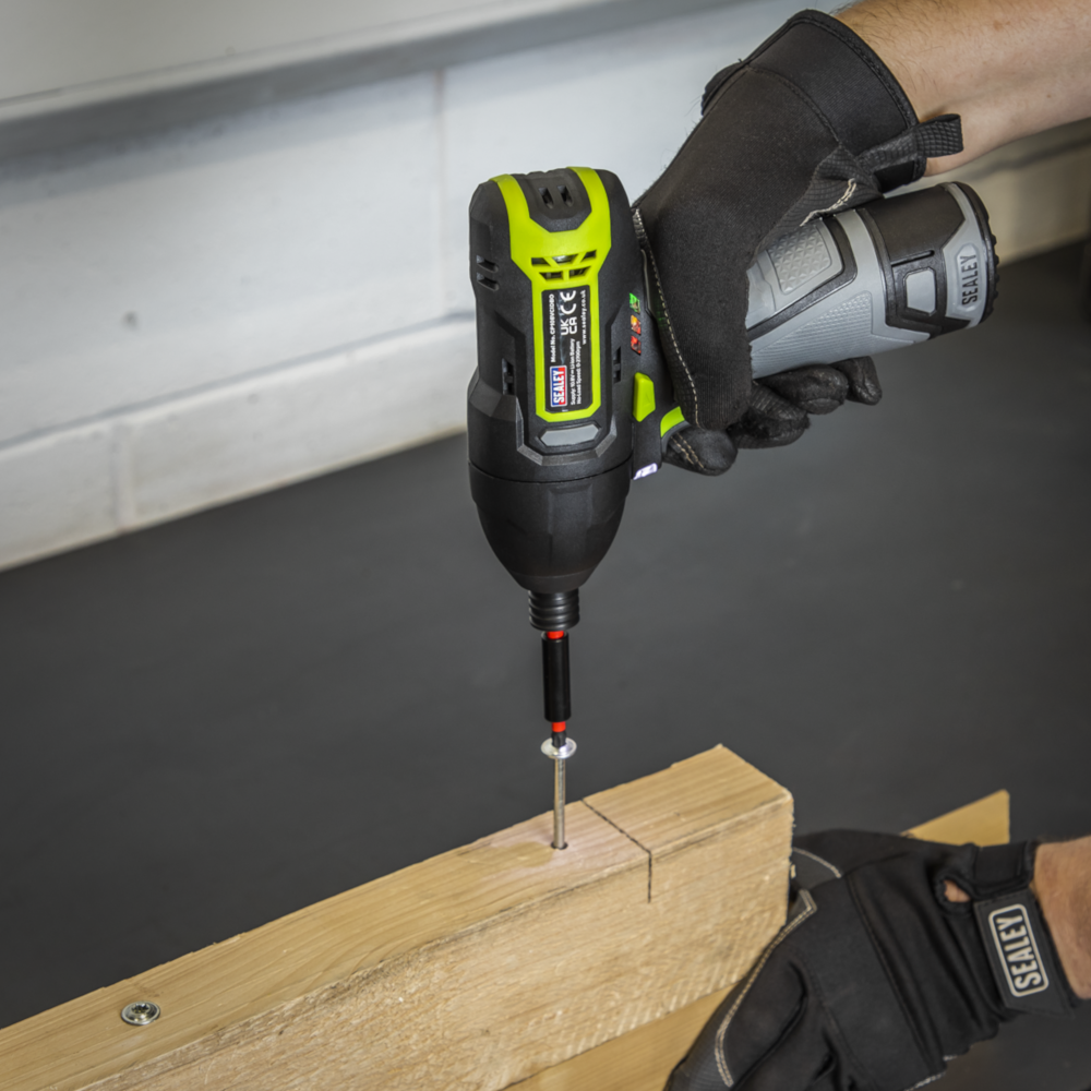 Sealey CP108VCID SV10.8 Series 1/4" Hex Cordless Impact Driver 10.8V with 2.0Ah Battery & Charger
