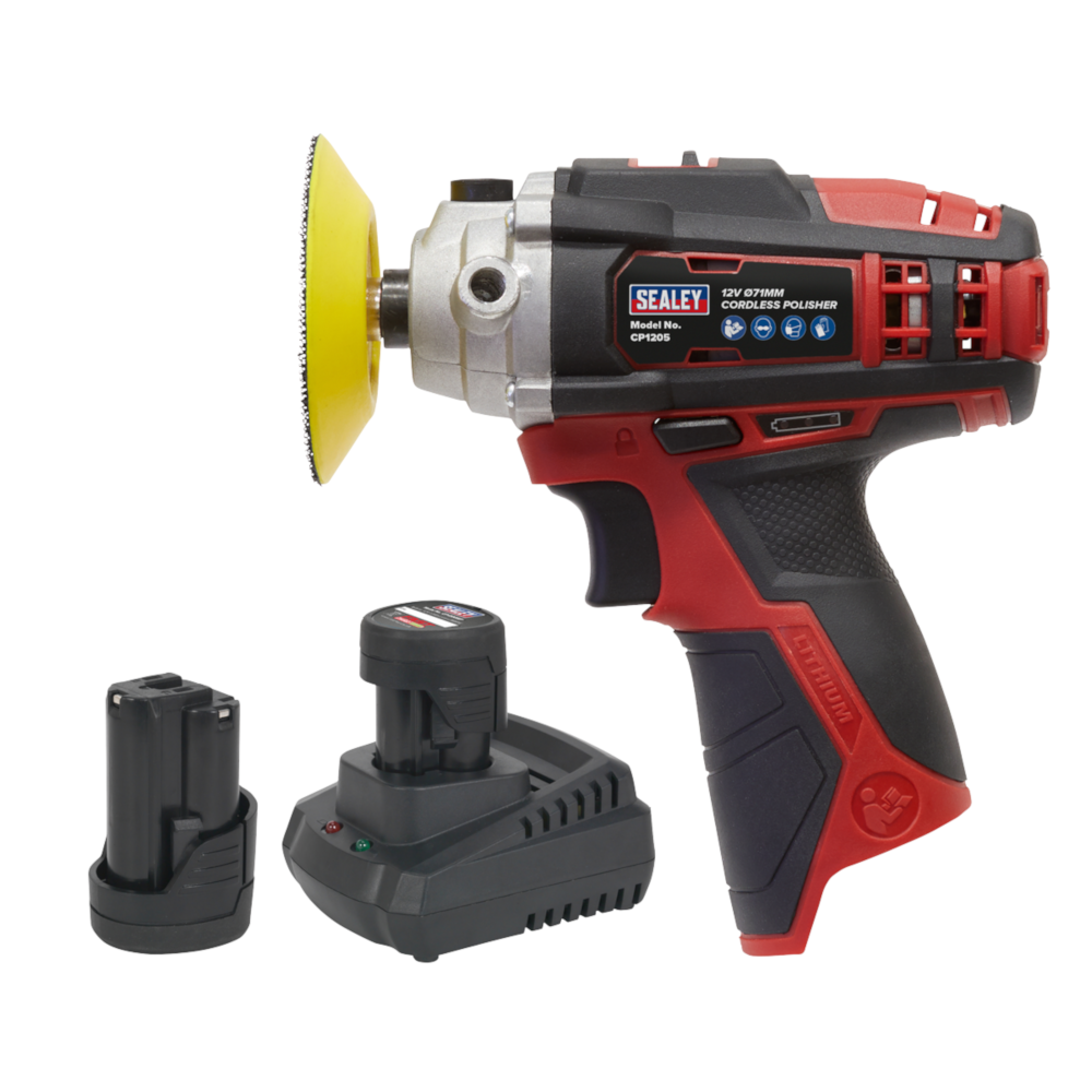 Sealey CP1205KIT SV12 Series Cordless Polisher Kit 12V, 71mm Diameter