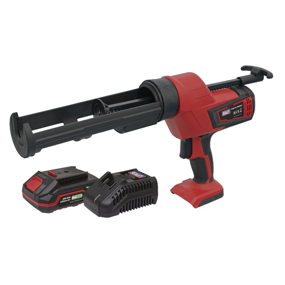 Sealey CP20VCGKIT1 SV20 Series Cordless Caulking Sealant Gun Kit 20V, 310ml Cartridge