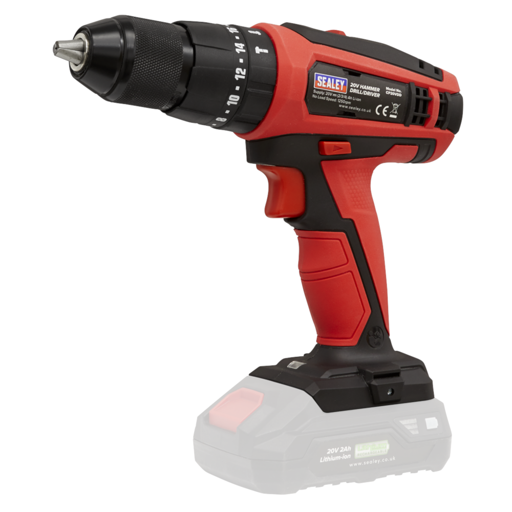 Sealey CP20VDD SV20 Series Cordless Combi Drill 13mm 20V, Body Only