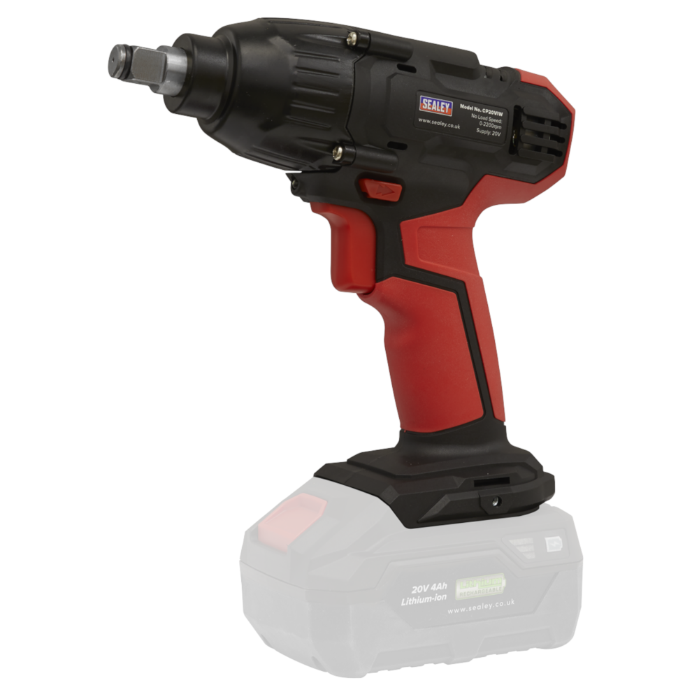 Sealey CP20VIW SV20 Series Cordless Impact Wrench 20V, 1/2" Sq. Drive, 380Nm, Body Only