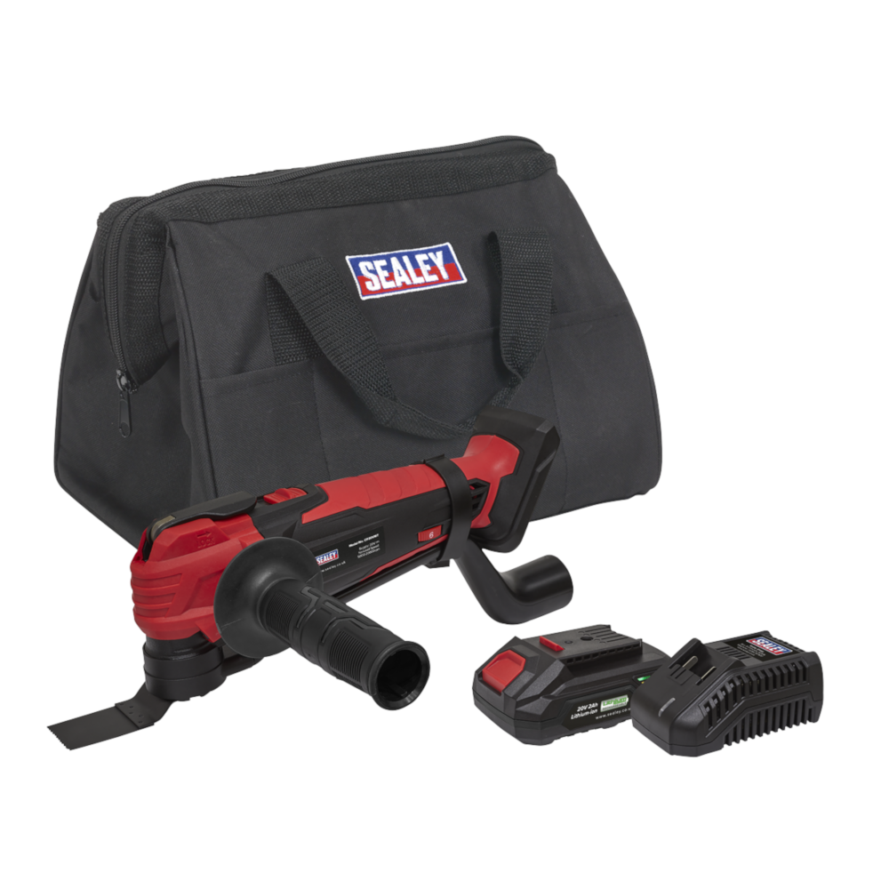 Sealey CP20VMTKIT1 SV20 Series Cordless Oscillating Multi Tool Kit 20V, with 2.0Ah Battery and Charger