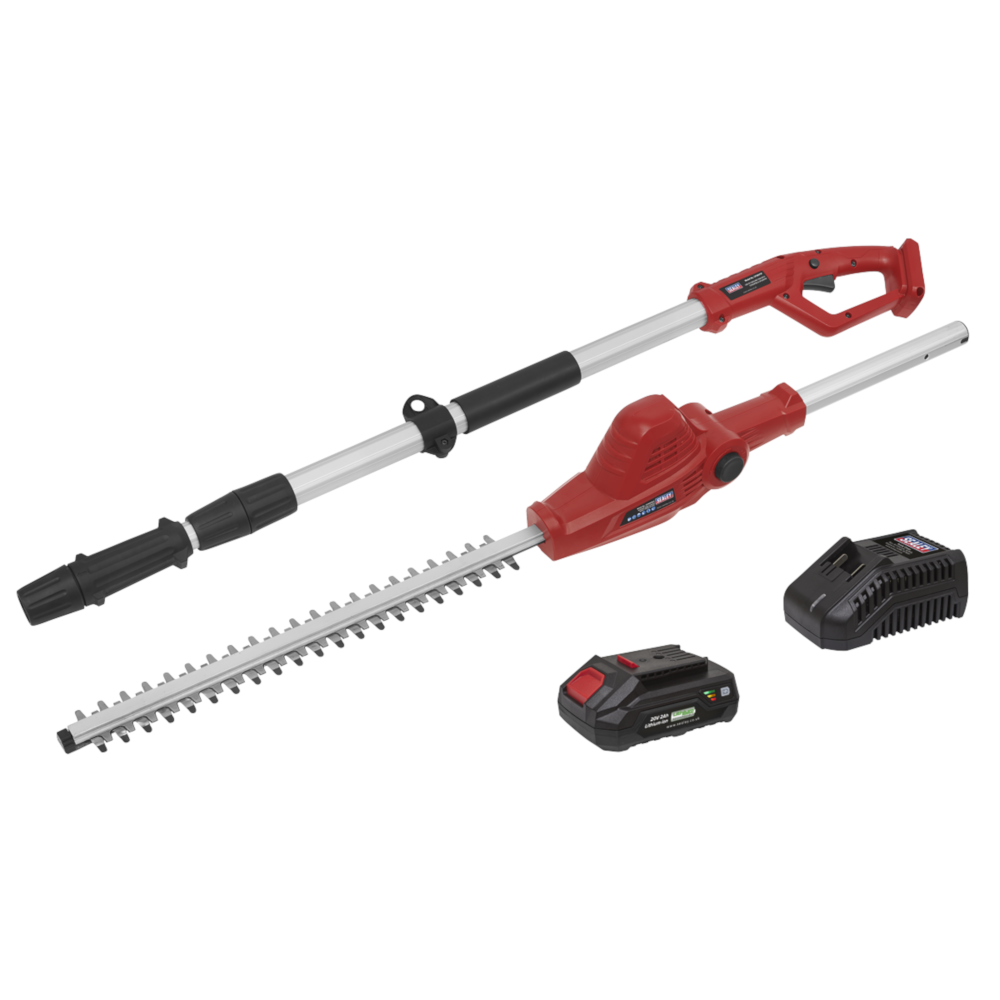 Sealey CP20VTP01 SV20 Series Cordless Telescopic Hedge Trimmer Kit 20V, with 2.0Ah Battery and Charger