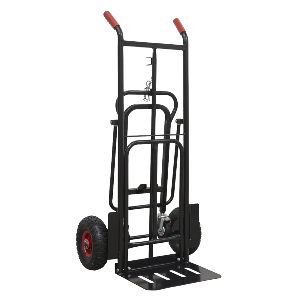 Sealey CST989HD 3 in 1 Heavy Duty Transport Sack Cart Truck with PU Polyurethane Tyres, 300kg Capacity